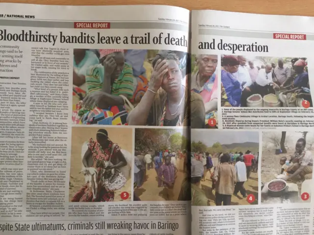 East African Standard spread on cattle rustling