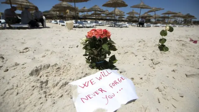 Tunisia attack scene. Pic: Reuters