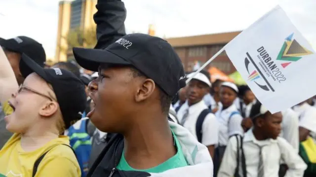 Man celebrates in South Africa