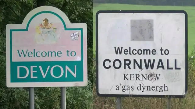 Devon and Cornwall signs