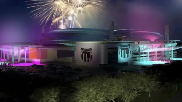 Image of proposed new Grimsby Town Stadium