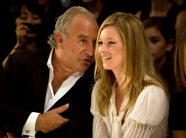 Sir Philip Green and Kate Moss