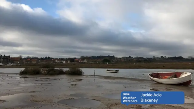 Cloudy skies over Blakeney estuary