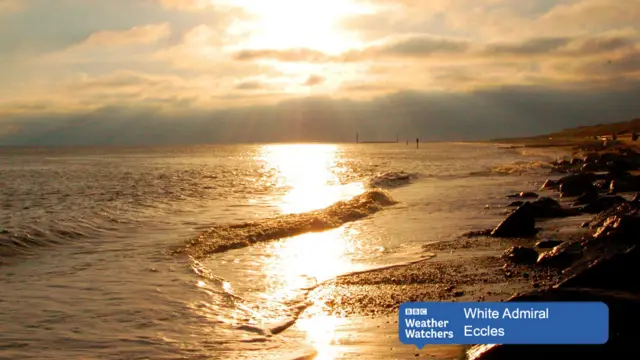 Early morning sunshine over the sea