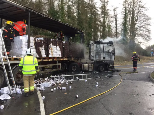 Lorry fire