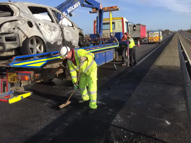 Burnt out car