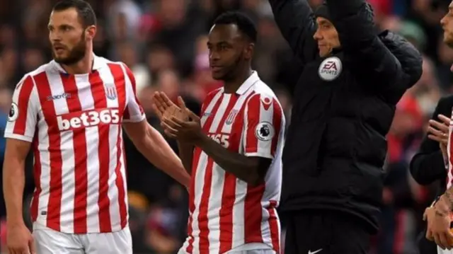 Saido Berahino made his Stoke debut as a substitute against Everton on Wednesday