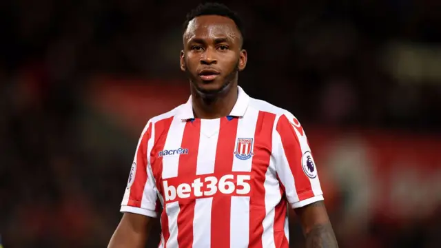 Berahino in Stoke City shirt