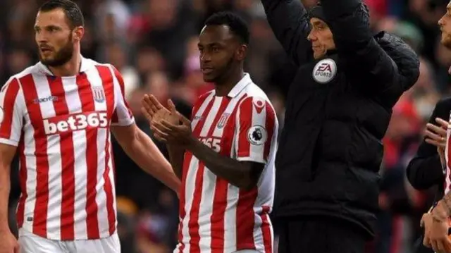 Saido Berahino in Stoke shirt