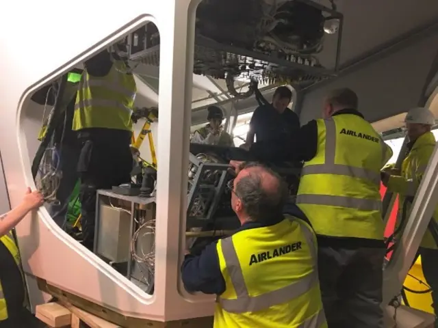 Workers working on Airlander 10