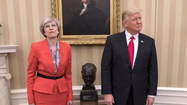 Theresa May and Donald Trump