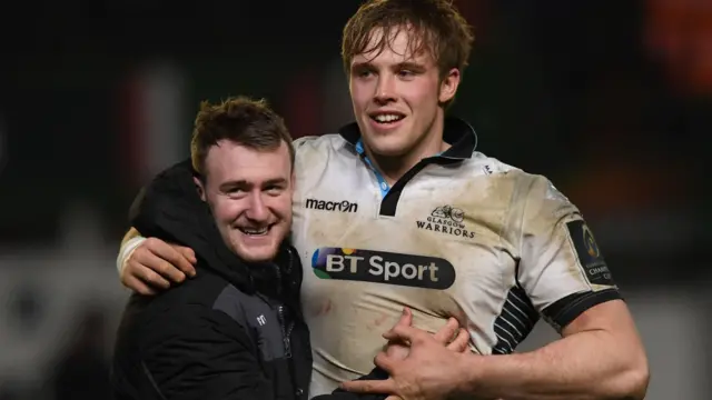 Stuart Hogg and Jonny Gray