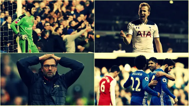 Klopp angry, Kane celebrates, Cech angry and Chelsea embrace