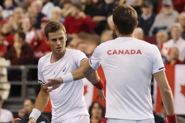 Daniel Nestor and Vasek Pospisil of Canada