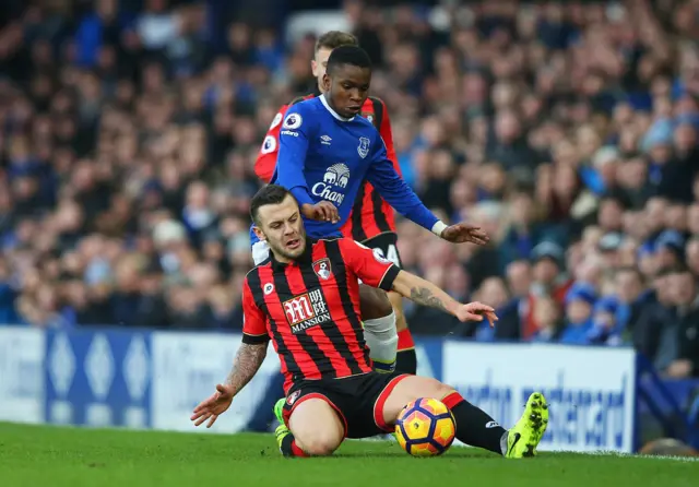 Lookman in action with Wilshire