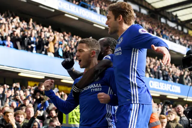 Eden Hazard and Marcos Alonso