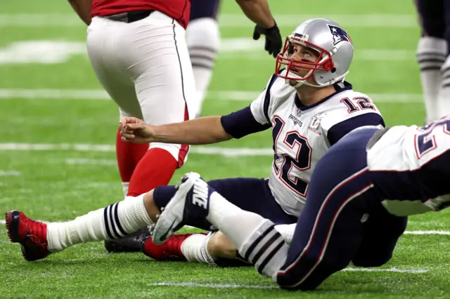 Tom Brady is sacked