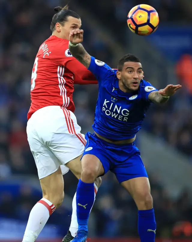 Zlatan Ibrahimovic and Danny Simpson