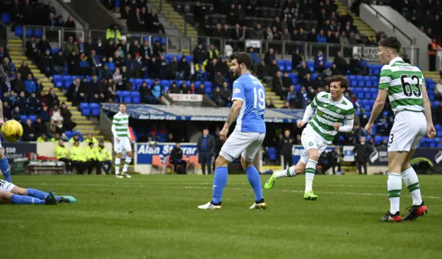 Liam Henderson fires Celtic into the lead against St Johnstone