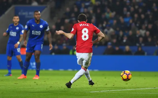 Juan Mata scores for Manchester United