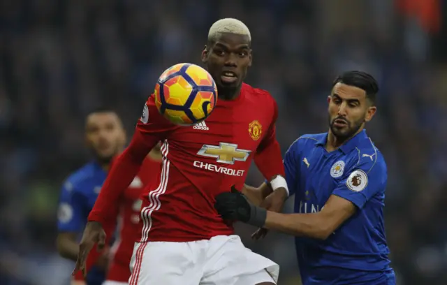 Paul Pogba and Riyad Mahrez