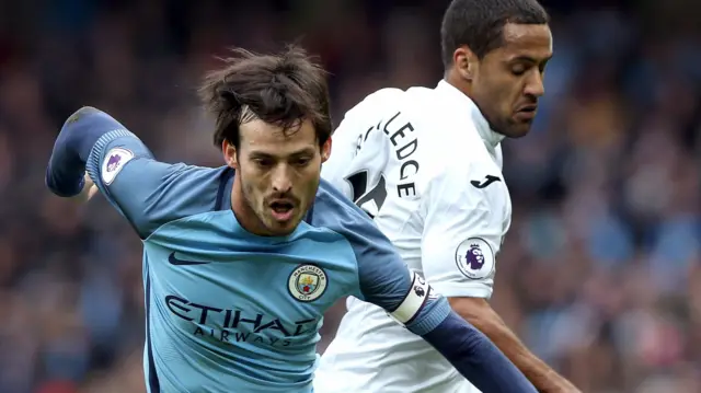 David Silva and Wayne Routledge