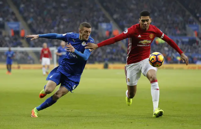 Jamie Vardy and Chris Smalling