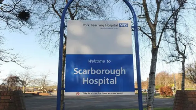 Sign at Scarborough Hospital