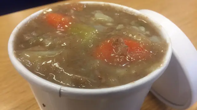 A cup containing lobby in Stoke-on-Trent