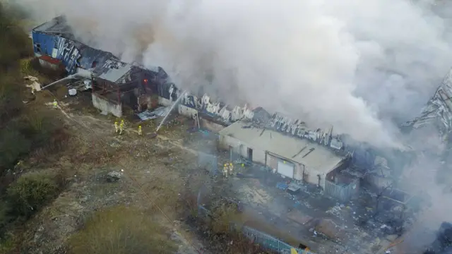 Fire at recycling plant