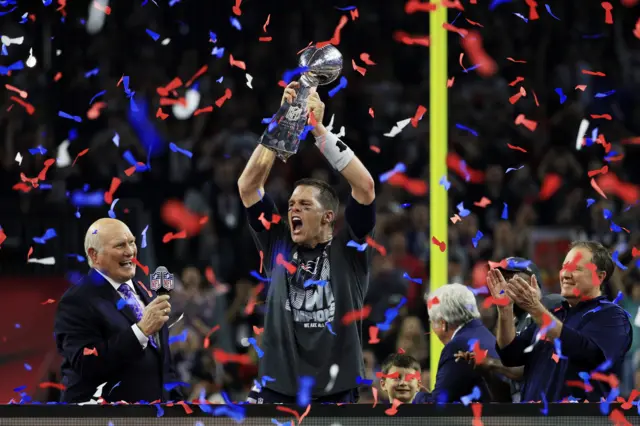 Tom Brady celebrates