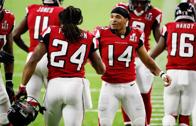 Devonta Freeman celebrates