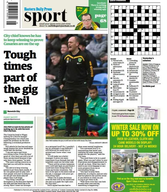 Back page of the EDP