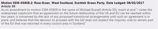 Scottish Greens amendment