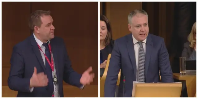 Labour MSP Neil Findlay and SNP MSP Richard Lochhead