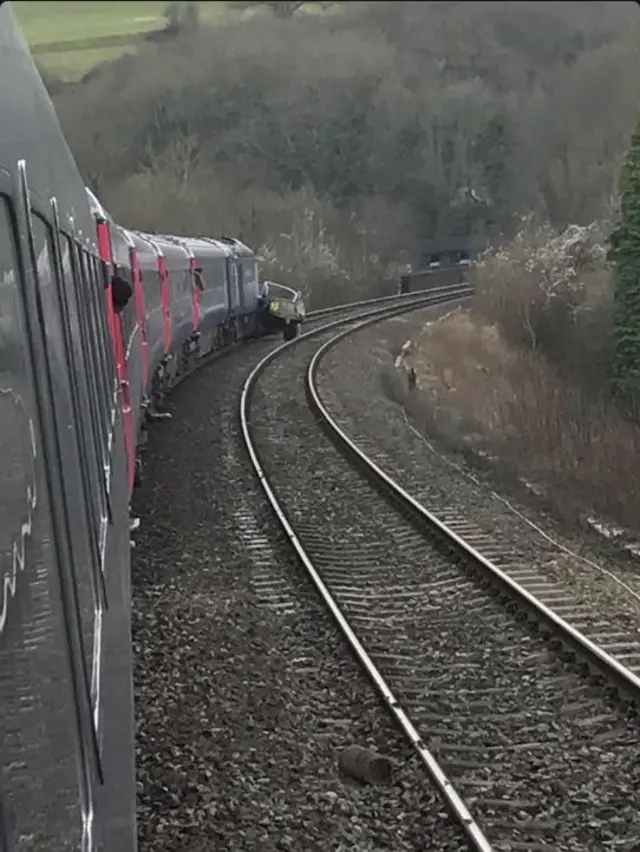 Level crossing crash scene