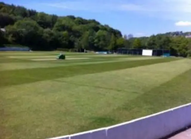 The cricket club in drier times