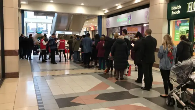 Queues for the new Krispy Kreme concession in Ipswich