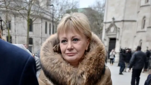 Jane Collins outside court