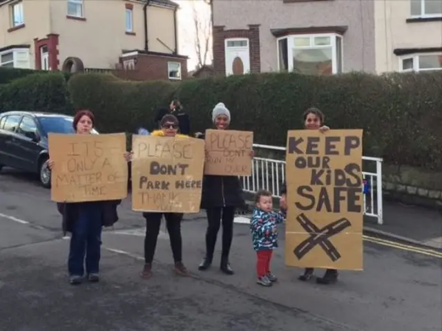 Parents preparing for their protest