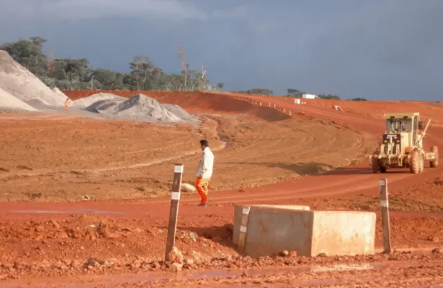 A construction site in Djibloho in 2011