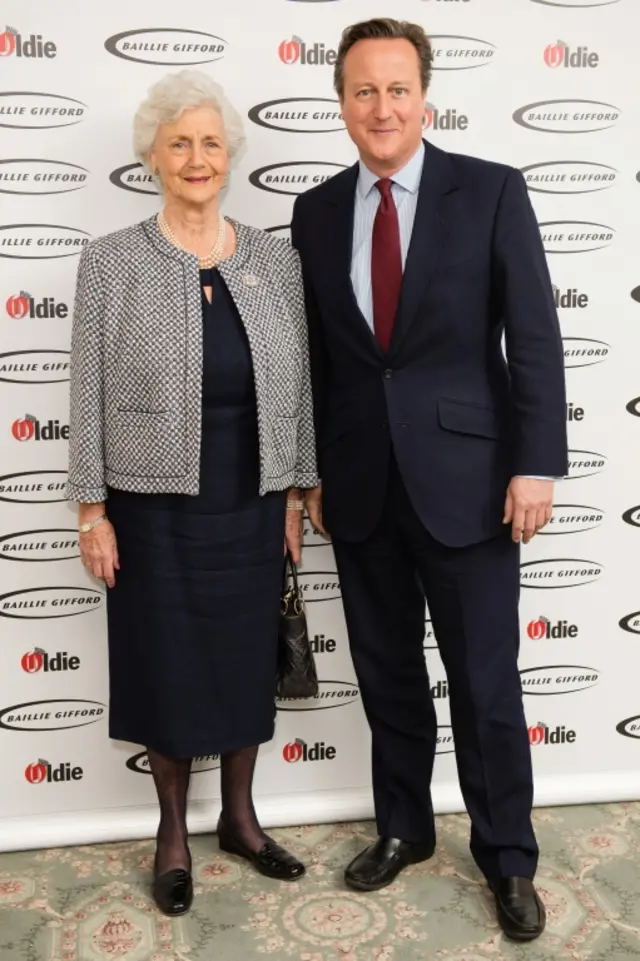 David Cameron and his mother Mary at the Oldie of the Year awards