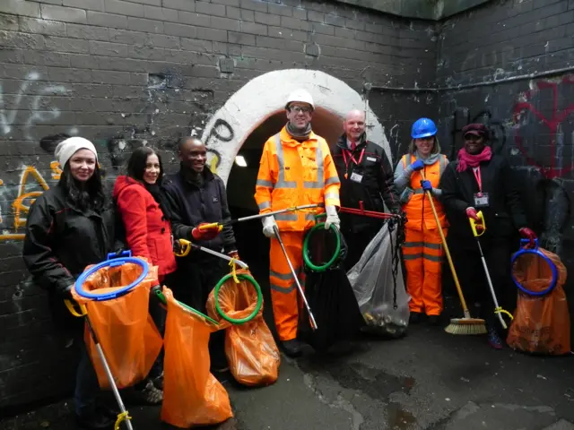 Last year's big clean in Grantham