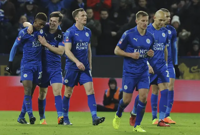 Leicester players