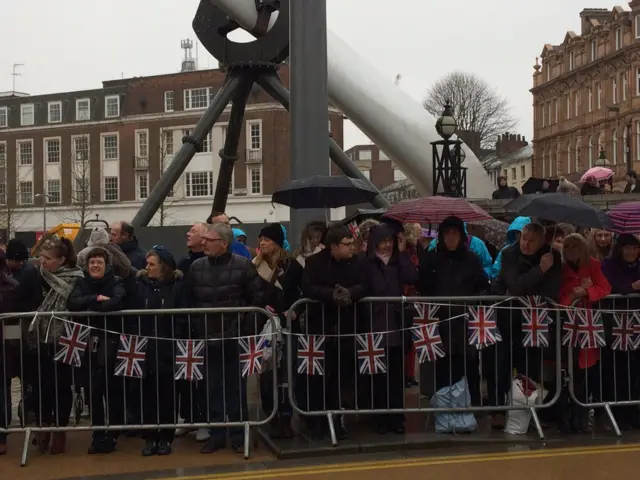 Crowds in Queen Victoria Square