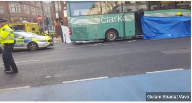 Crash scene in Whitechapel