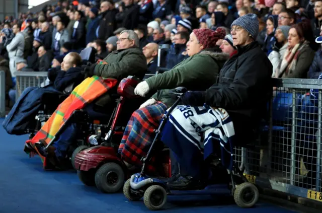 Disabled Football fans at West Bromwich Albion