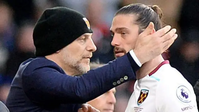 Slaven Bilic and Andy Carroll