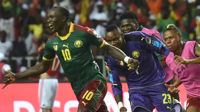 Vincent Aboubakar (left) scored Cameroon's winner in the Nations Cup final