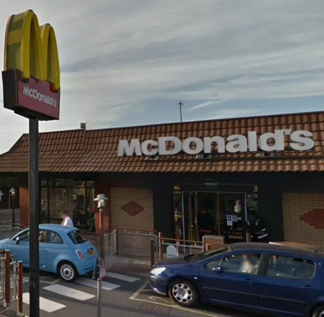 Branch of McDonald's near which assault happened